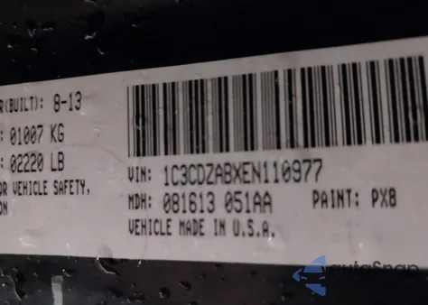 2014 Dodge Avenger Se z USA, uszkodzony, nr VIN 1C3CDZABXEN110977